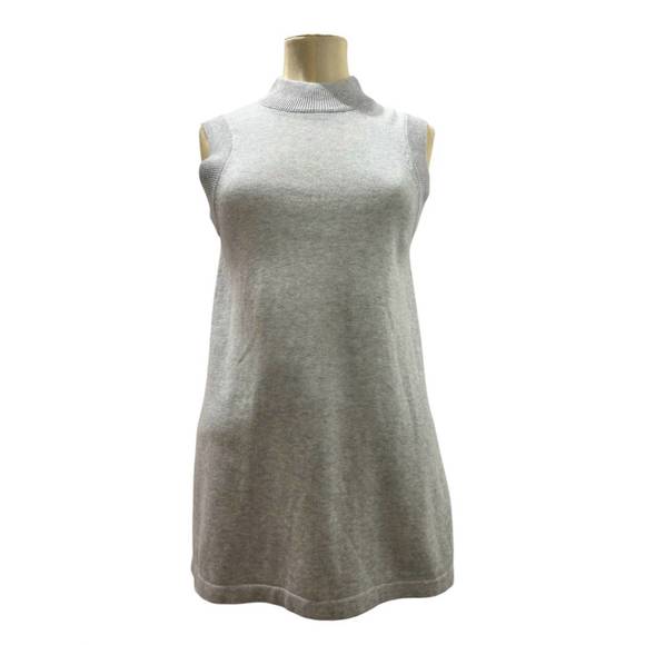 NEW KINROSS women's sleeveless mock tunic sweater in gris - Picture 1 of 1